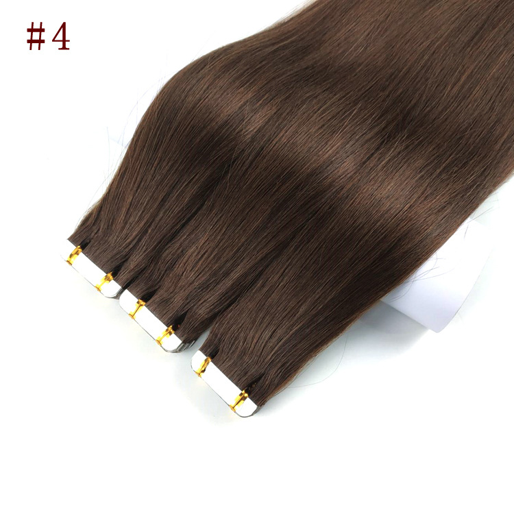 Real Hair Invisible Hair Extension #4 PU...