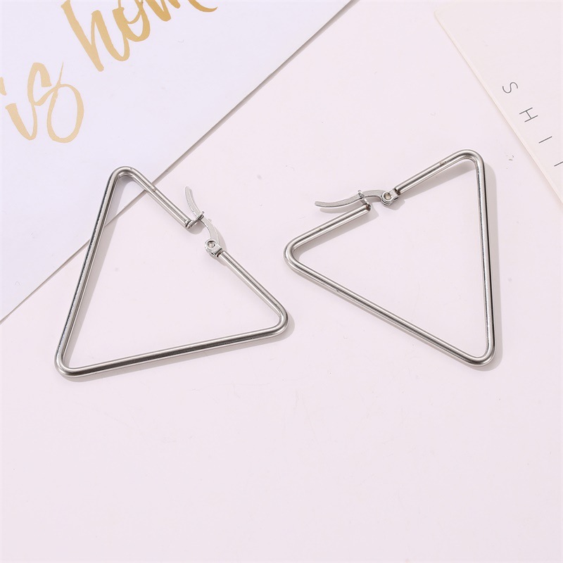 Geometric Earrings French Exaggerated Hollow Triangle Earrings Wholesales Fashion display picture 5