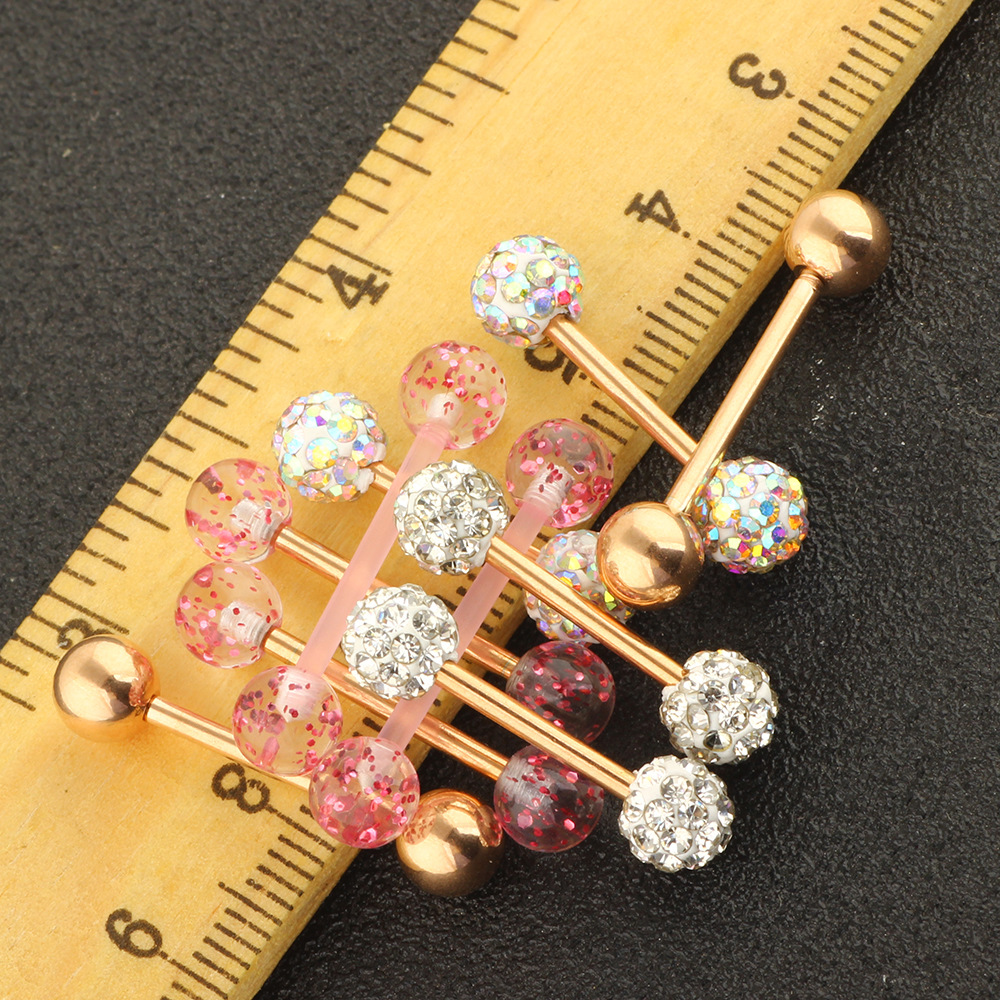 10Pcs Mix Style Body Piercing Jewelry Set Stainless Steel Breast Nipple Rings Tongue Rings Labret Studs Earrings detail image 12