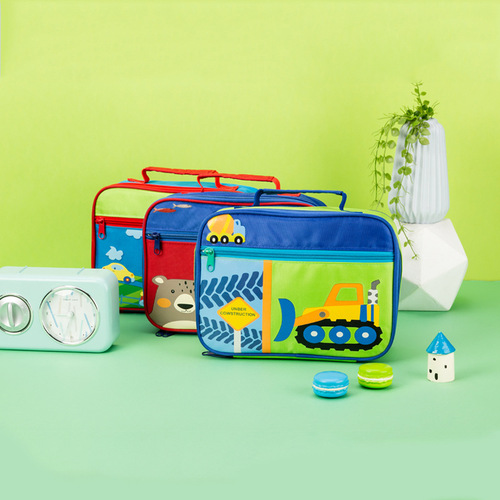 21 New Oxford Cloth Insulated Bags Waterproof Cartoon Lunch Bags for Primary School Students Children's Eco-Friendly Lunch Bags with Meals