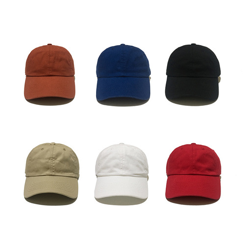 Basic model light board soft top cotton baseball cap curved brim solid color duckbill hat unisex Korean style men and women versatile shopping sun hat