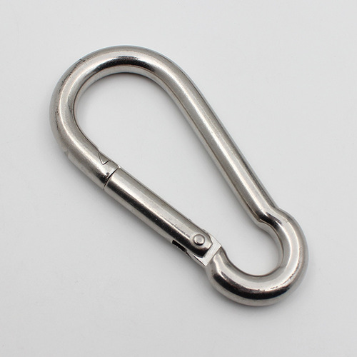 Amazon Outdoor Climbing Carabiner Spring Hook Rock Climbing Hook 304 Stainless Steel Spring Clip Metal Outdoor Accessory