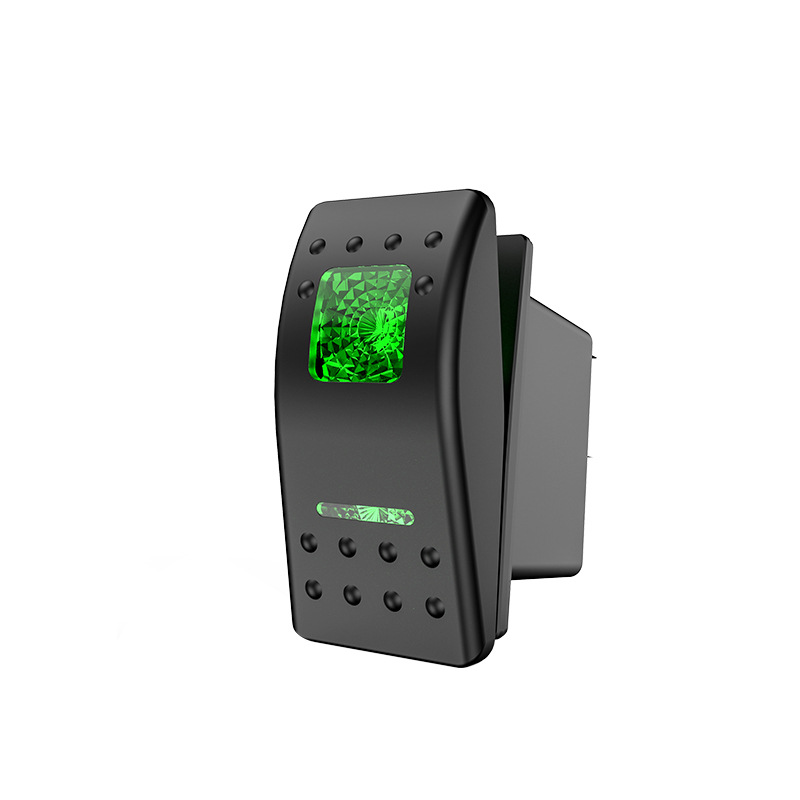 汽车12-24V改装船型开关 公交游艇房车控制台LED按钮防水翘板开关