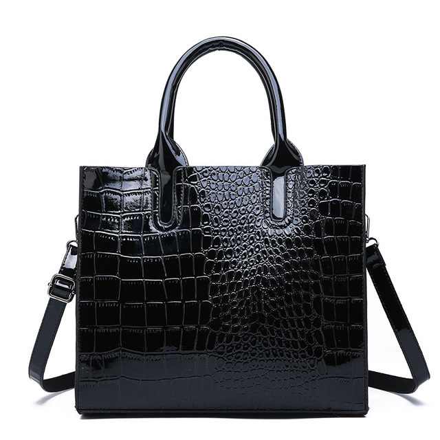 Spring New Bags Fashion Large Crocodile Grained Hand-held Bill 