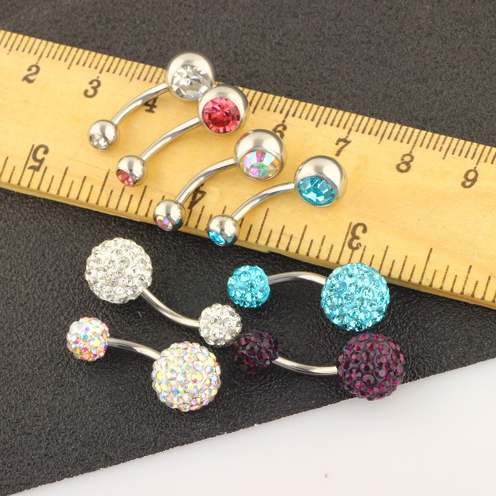 Amazon Hot Sale 4-8 Piece Stainless Steel Clay Belly Button Rings Set - Body Piercing Jewelry detail image 32