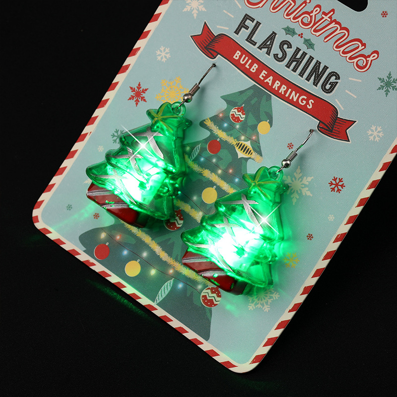 18g Weight Drop Earrings Classification 1 Pair Quantity Festival Occasion Plastic Material Christmas Festival Christmas Tree, Santa Claus Pattern Women'S Gender Fashion Style Fashion Christmas Tree Santa Claus Plastic Women's Drop Earrings 1 Pair 10