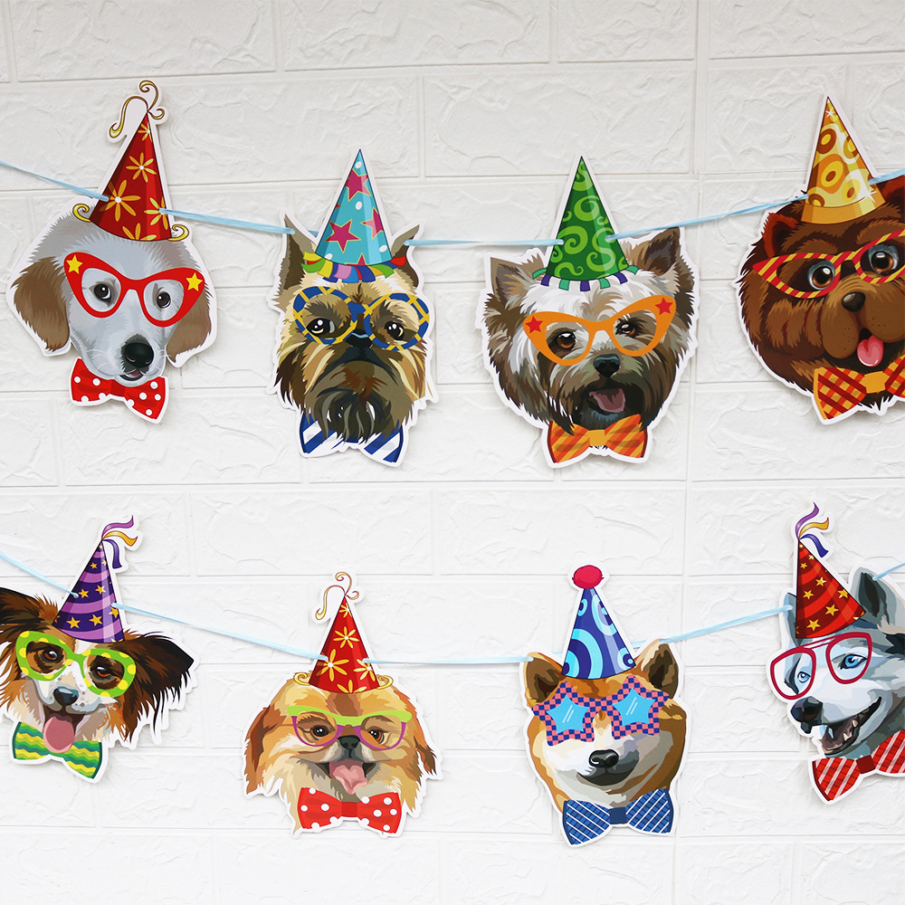 Birthday Dog Paper Party Decorative Props 1 Piece display picture 2