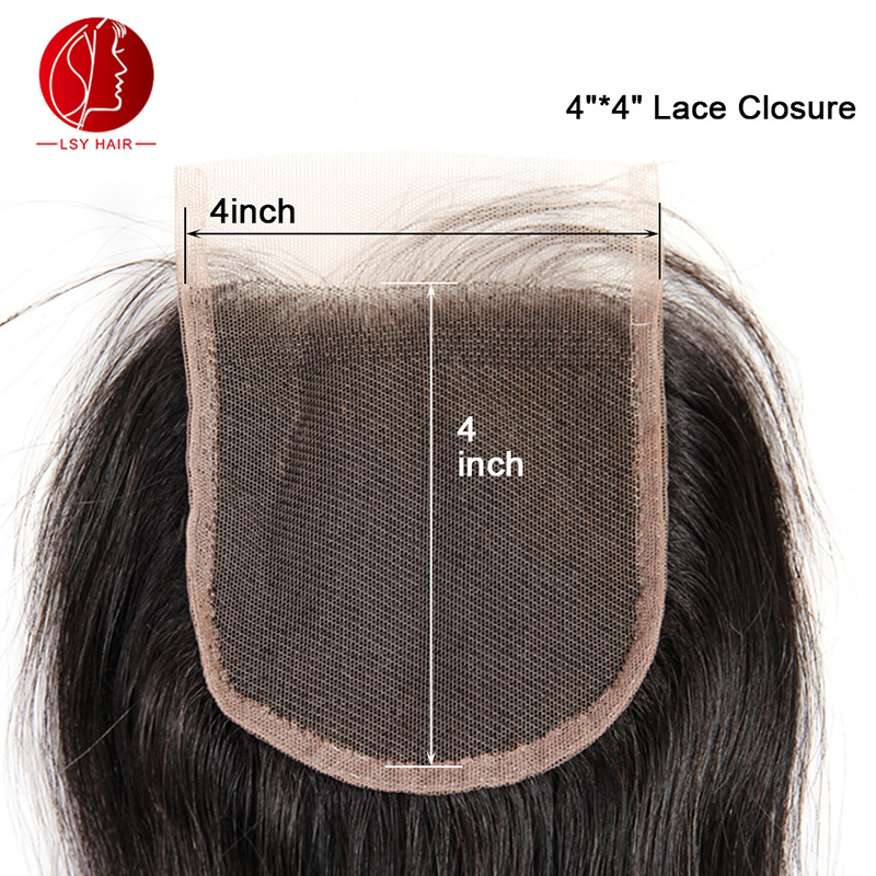 Place closure 4 * 4 hair piece lace hair block 4x4 real wig accessories European and American wig real hair