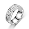 Accessory for beloved stainless steel, fashionable wedding ring, wholesale, European style, diamond encrusted, custom made