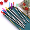 Silica gel straw stainless steel, rubber sleeve, food silicone, collision protection