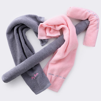 Manufactor wholesale customized towel lovers towel Simplicity Embroidery Washcloth customized LOGO
