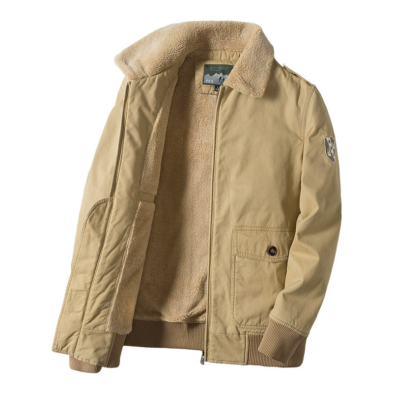 Осенне-зимняя новая куртка на флисовой подкладке, Мужская модная городская Повседневная куртка-бомбер, куртка мужская трансграничная Amazon 3188