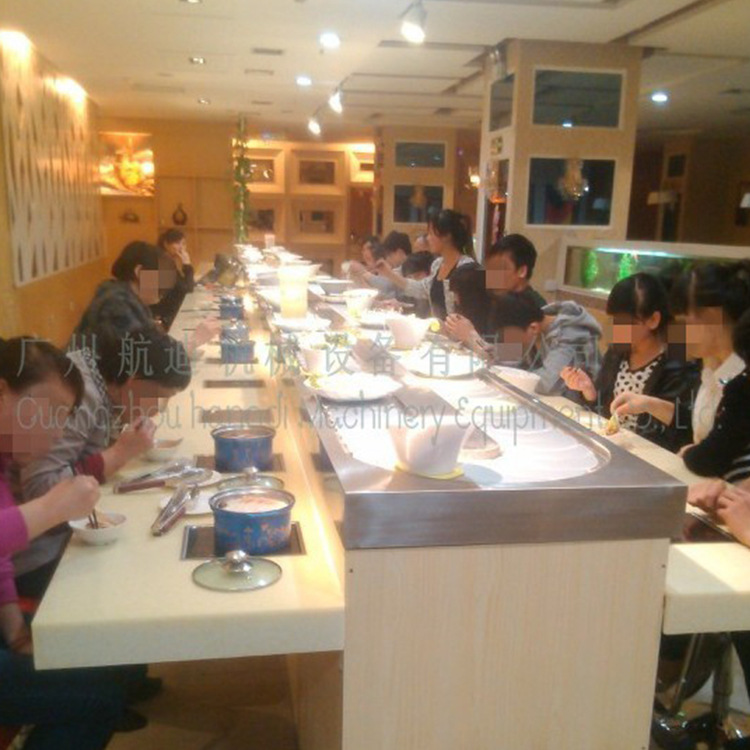 厂家供应 自助火锅设备 餐厅回转设备 回转寿司设备 可定  制