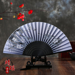 Chinese Fan Chinese Hanfu hand Fan Ancient lady folding fan erhqing high quality folding fan Japanese and plum blossom butterfly bamboo folding fan optional