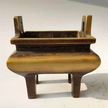 铜香炉铜檀香炉仿古铜盘香炉居室家用客厅摆件香薰炉铜鼎摆件