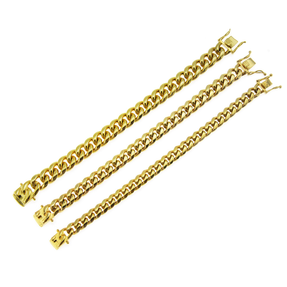 Plating Craft Fashion Geometric Stainless Steel Plating No Inlaid Men'S Bracelets Men's Chain Bracelets