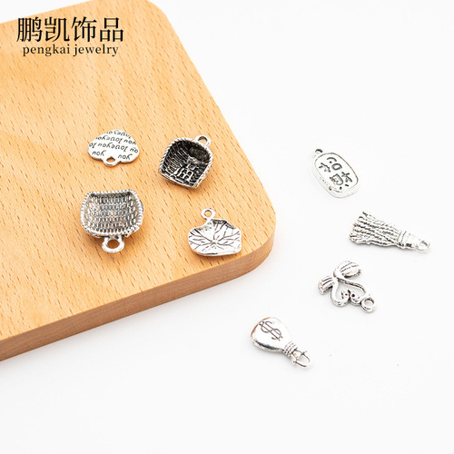 DIY Craft Materials, Jewelry Accessories, Zinc Alloy Pendants, Bracelet & Bag Accessories, Simple Crystal Jewelry Decorations