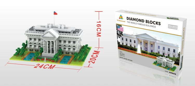 YZ микро частиц аккумуляционная игрушка конструктор серия 052-071 66519 Замок 076 Париж Дева Virgin