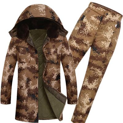 wholesale winter thickening Labor insurance Cotton Cold proof Cold proof Desert cotton-padded jacket suit Cold storage carry Work clothes wear-resisting Cotton