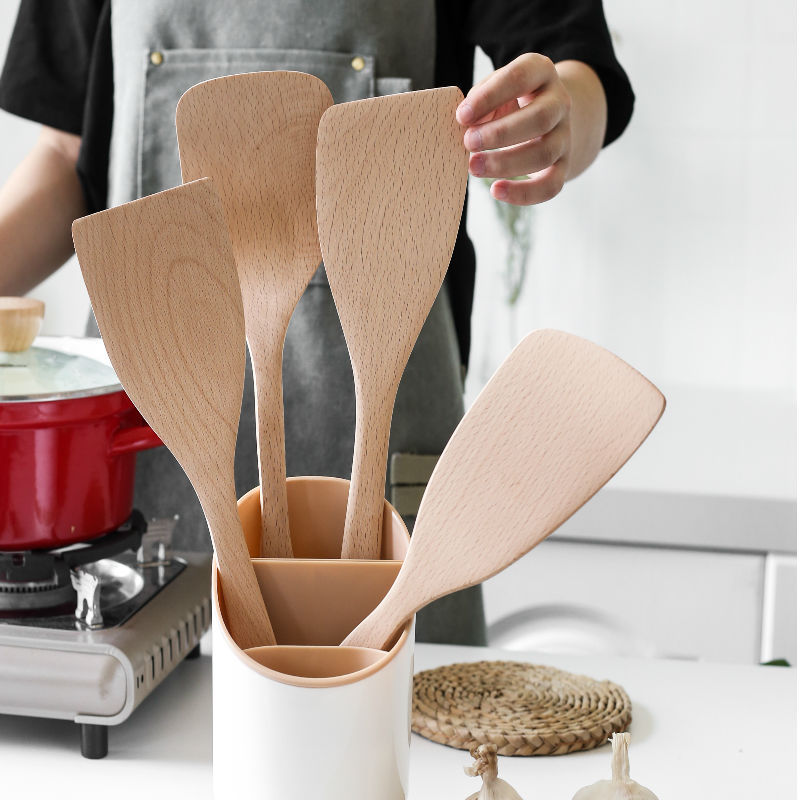 櫸木無漆木鏟木勺不粘鍋鏟 廚房用品鏟子不粘鍋專用 鍋鏟