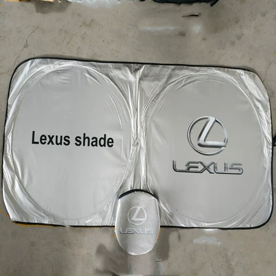 Double-ring car sun shield coated silver cloth car sun shield coated Sun Shield double-ring sun shield