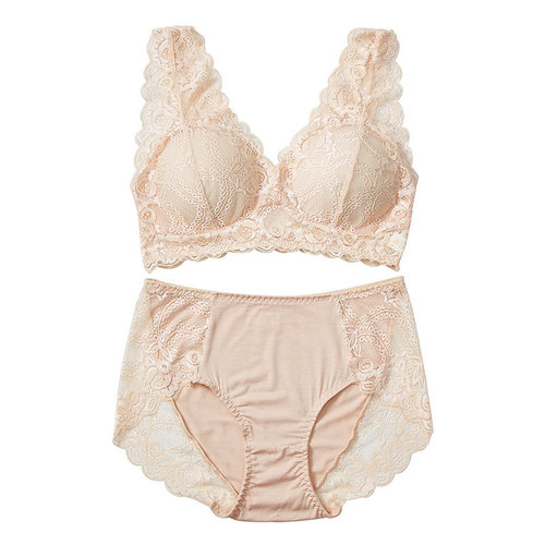 New Autumn and Winter Lace Wireless Bra Sexy Small Breast Gathering Beautiful Back Large Size Underwear Women's Vest Style Thin