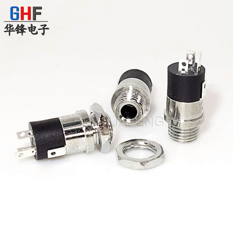 直销3.5MM耳机插座 PJ-392A音频视频插座 3 4脚立式插座镀银 圆形