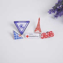 生产不锈钢徽章 不锈铁印刷滴胶胸牌 员工牌纪念章不锈钢校徽胸针