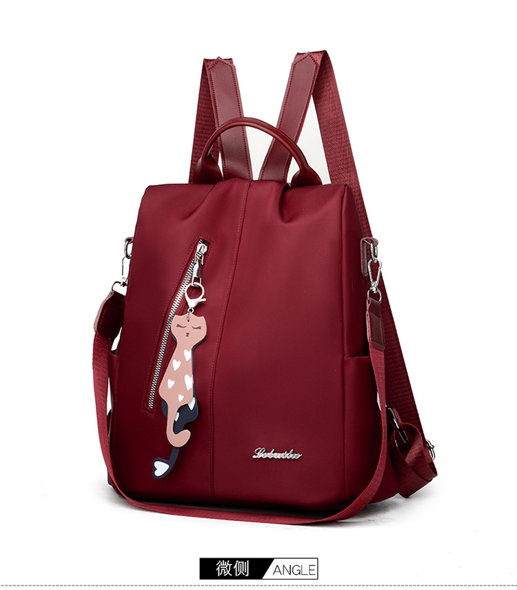 Square Shape Waterproof Letter School Daily Women's Backpack Functional Backpack