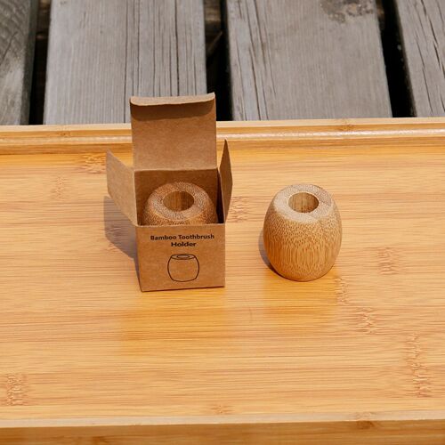 Bamboo toothbrush round base toothbrush holder toothbrush holder wooden toothbrush bamboo base toothbrush storage rack toothbrush base manufacturer