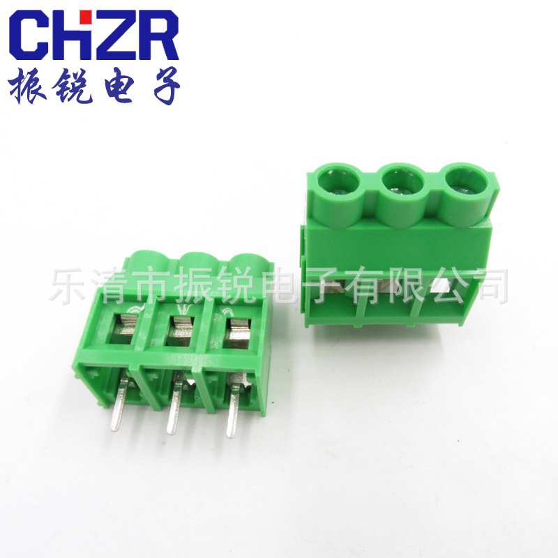 销CHZR7.62-3A螺钉式接线端子 5.08绿色接线座盒 3.81PCB接线插座