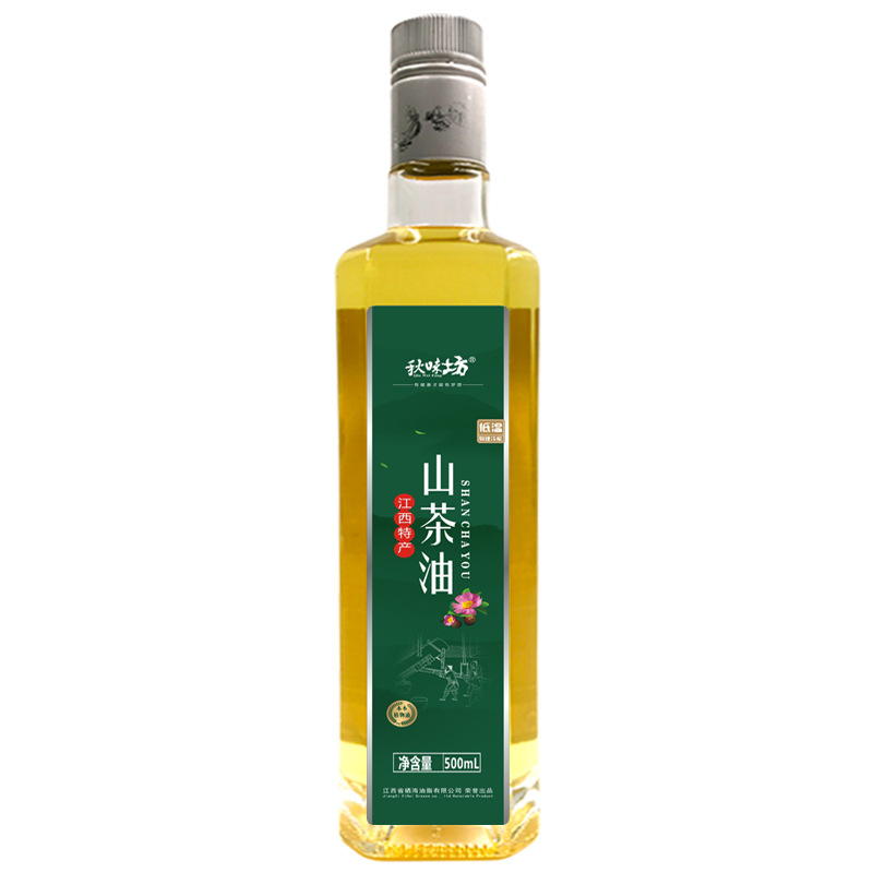 純山茶油食用油500mL玻璃小瓶裝江西茶籽油廠家批發多規格OEM代工