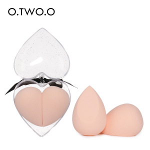 O.TWO.O心形粉扑套装 干湿两用植绒立体美妆蛋 四色水滴粉扑9930