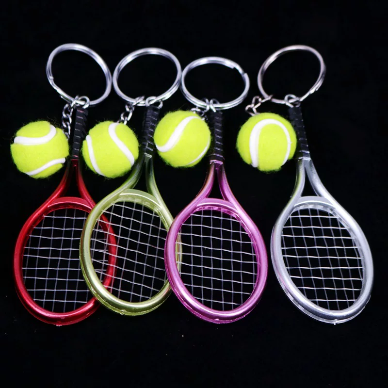 Small tennis racket, creative keychain, (Physicals), Birthday gift
