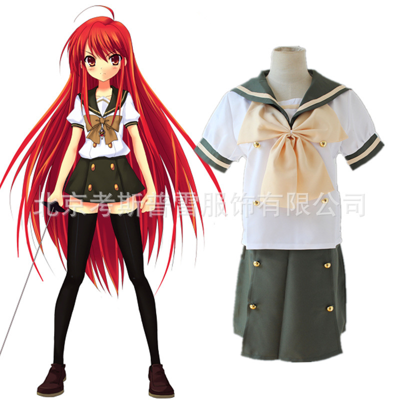 动漫灼眼的夏娜cos服cosplay服装水手服短袖女裙万圣节角色扮演服-阿里巴巴
