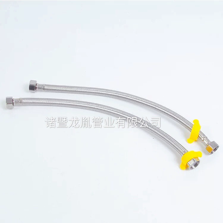 Плетеная труба из нержавеющей стали 304, 4-точечный водонагреватель с двойной головкой и гаечным ключом, взрывозащищенный впускной шланг для горячей и холодной воды