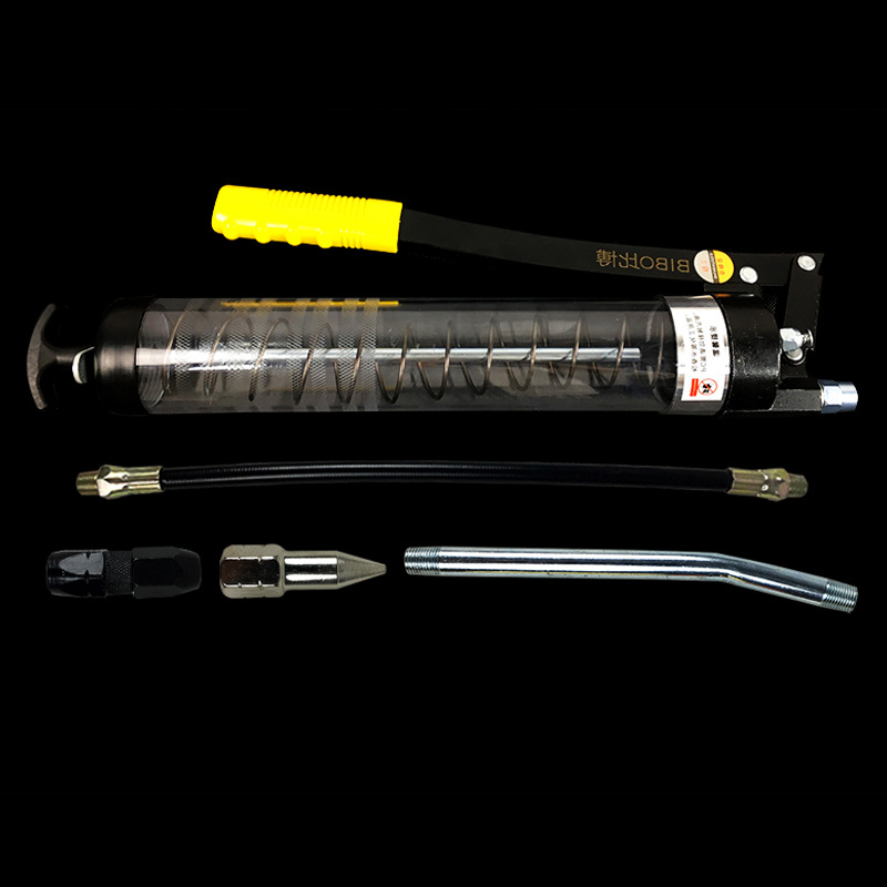 Transparent manual high-pressure single pressure double pressure Rod grease gun excavator car heavy-duty self-priming butter machine grab