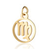 Golden zodiac signs stainless steel, pendant, accessory, wholesale