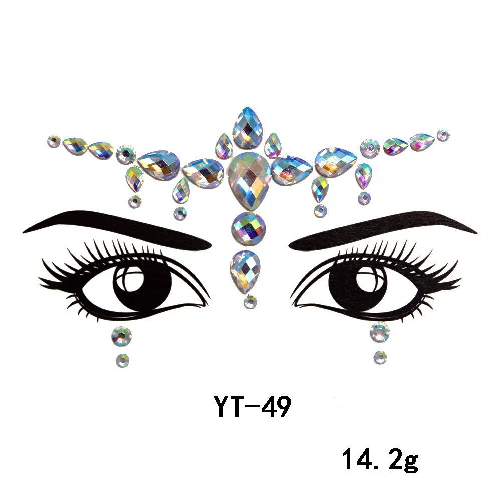 Electronic syllable face sticker, eyebrows, face, face, face diamond diamond attach to the face decoration