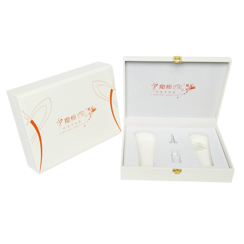减肥产品套盒 化妆品护肤品洗面奶两件套包装盒定制 美容院按摩膏