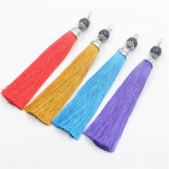 廠家批發流蘇穗帶帽DIY手工穗子掛件新款高檔龍蝦扣流蘇穗子掛件