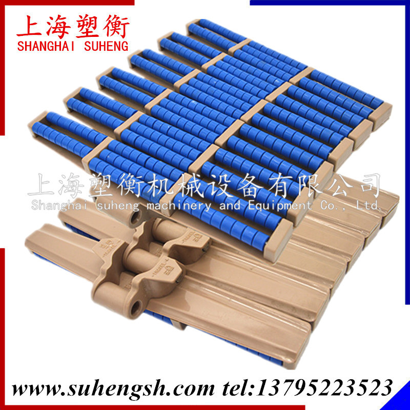 LBP882TAB重型塑料滚珠链板 K750-K1000-K1200低背压转弯滚珠链板