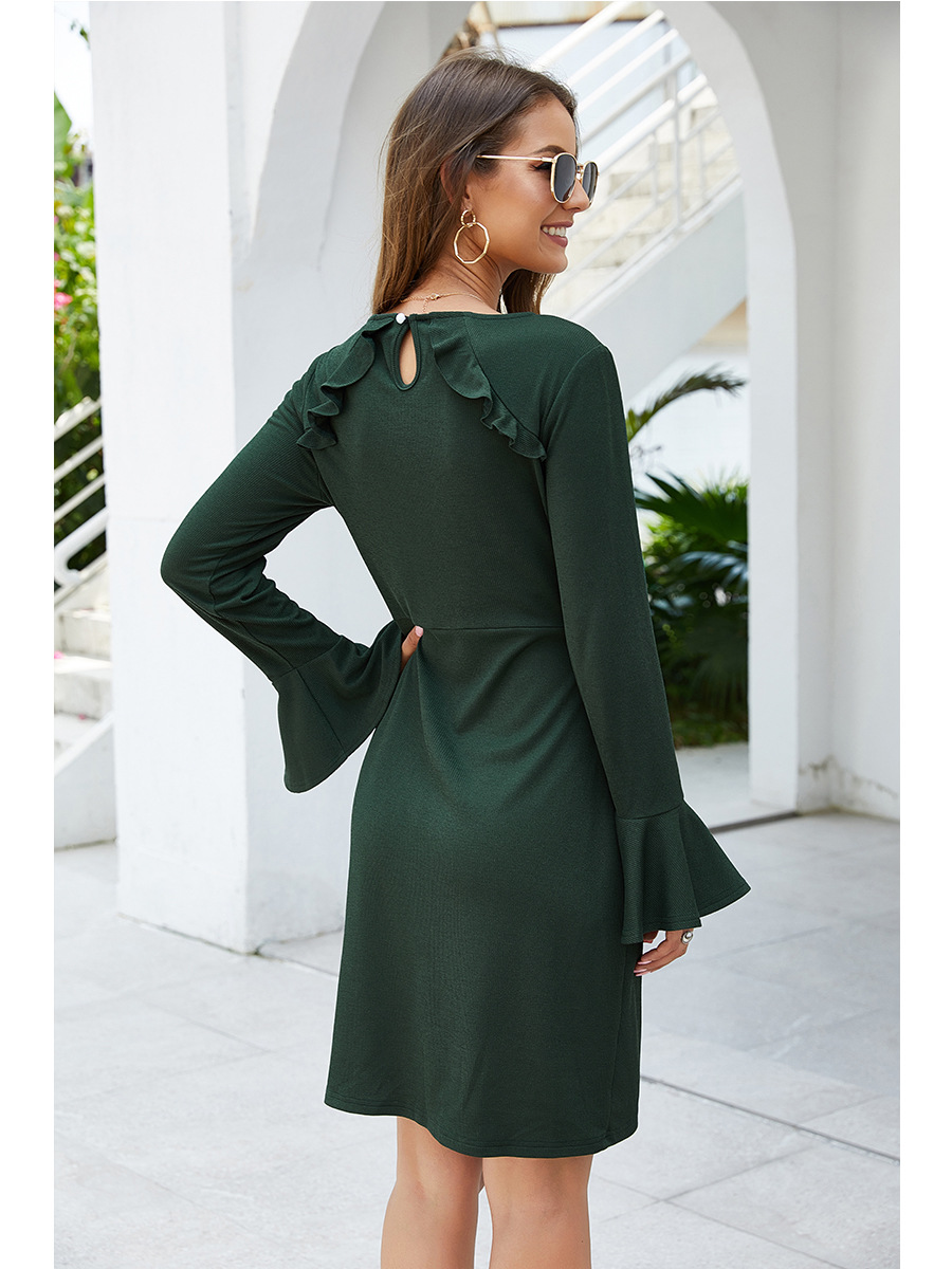  autumn and winter sweater sexy solid color dress wholesale NSAL2063