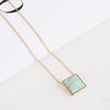Brand accessory, metal organic stone inlay, necklace, European style, simple and elegant design