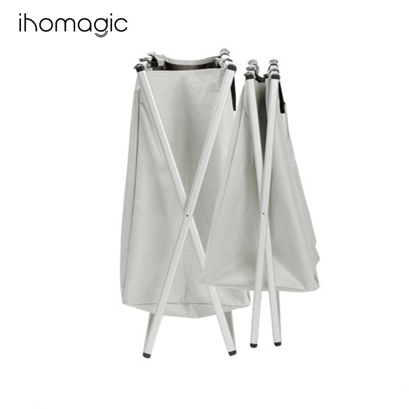 鋁合金折疊臟衣籃 家居日用牛津布置物盒 衣服被子玩具收納整理箱