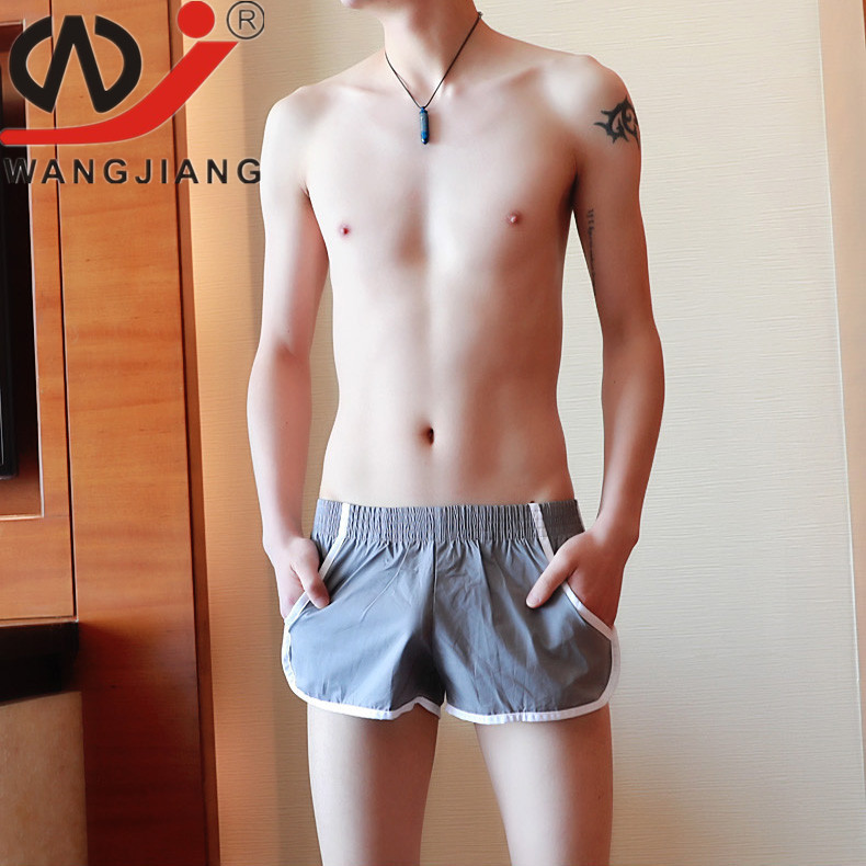 Factory Sales WJ Website Men's Low-Waist Arrow Shorts Casual Cotton Material Double Pockets Cut-Off Loose Home 4023 DK