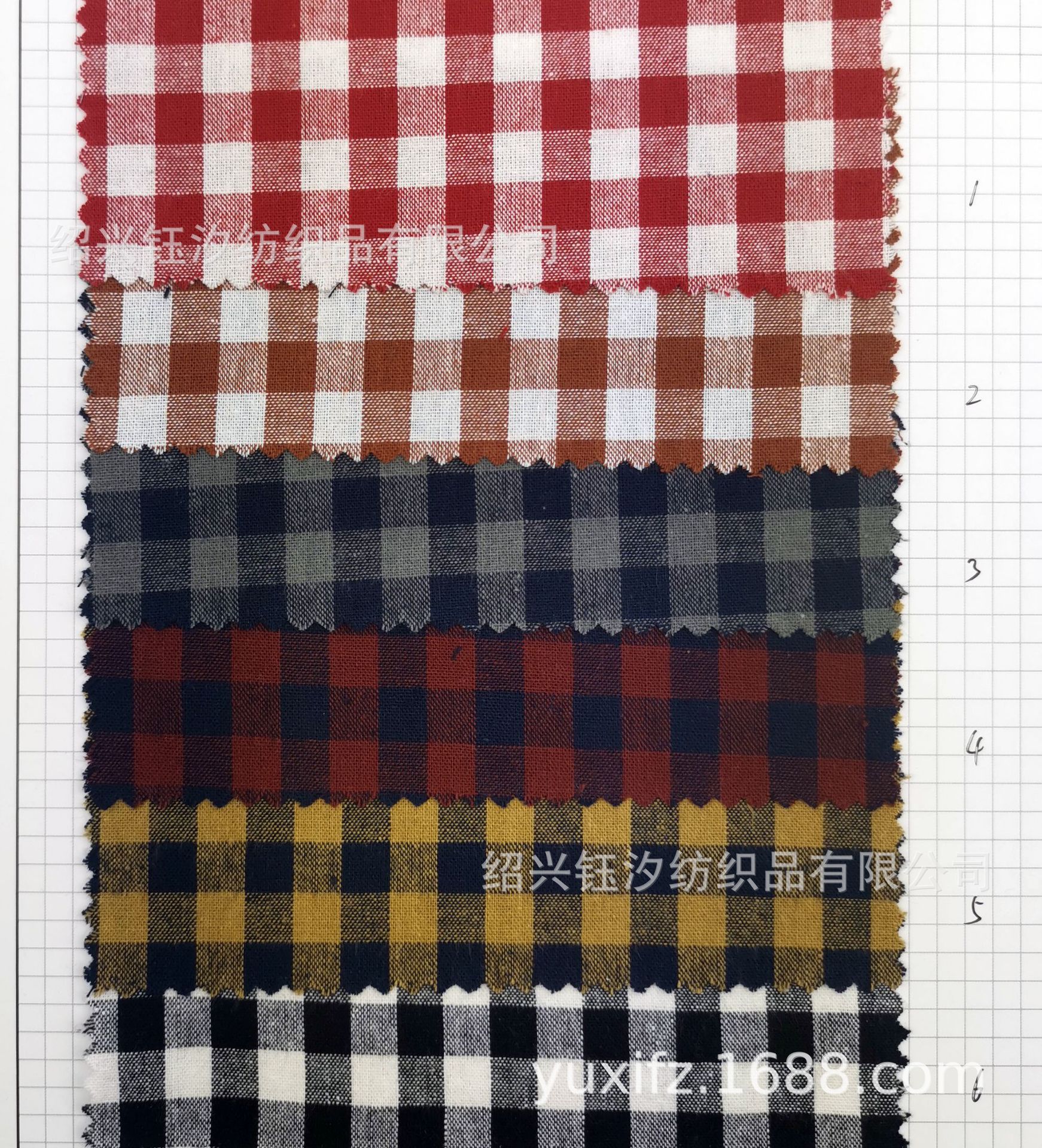 新款全棉色织格子布衬衫面料 童装女装衬衫面料批发