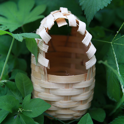 Amazon Pet Supplies Handmade Bamboo Birdhouse with Hooks Rustic Style Decor Cross-border AliExpress