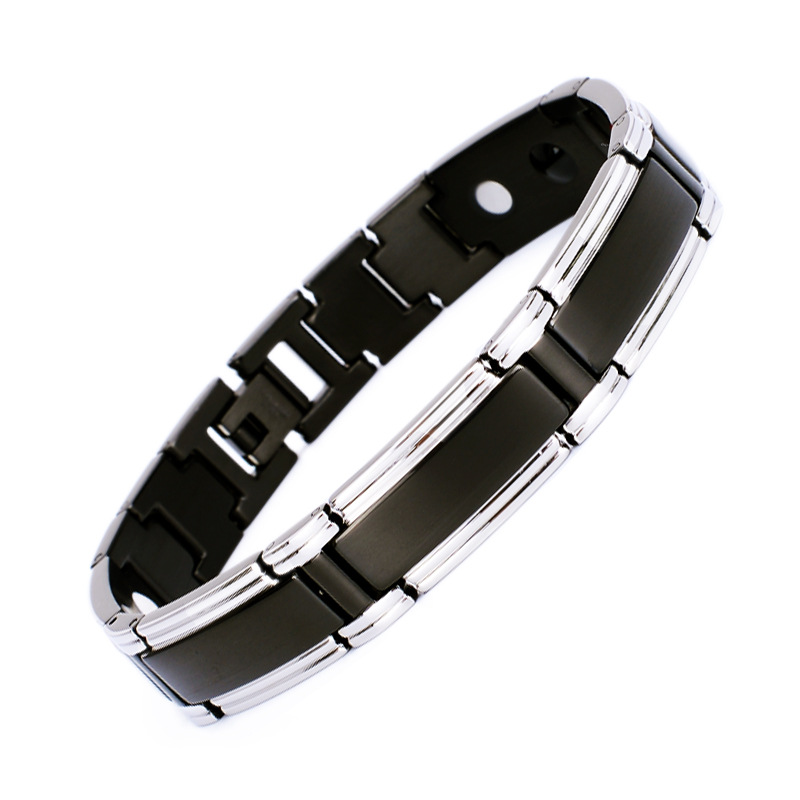 55g Weight Bangle Classification Simple Style Color Block Titanium Steel Enamel Men's Bangle Men's Chain Bracelets