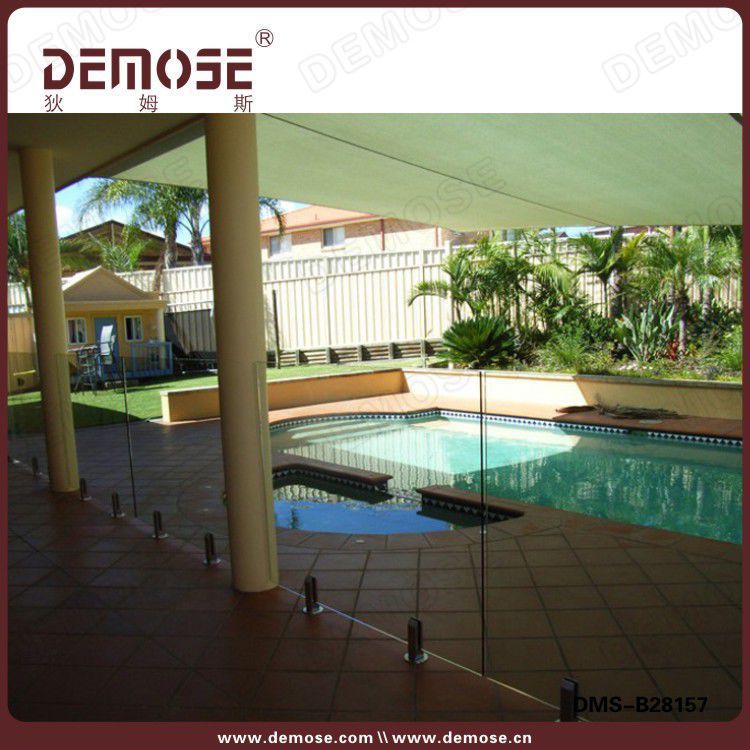 厂家直销优惠泳池护栏 无框玻璃围栏 不锈钢落地玻璃夹 出口定制